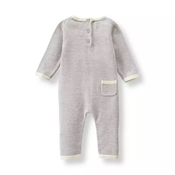 Janie and Jack Gray and Cream Kids One Piece - Picture 2 of 6